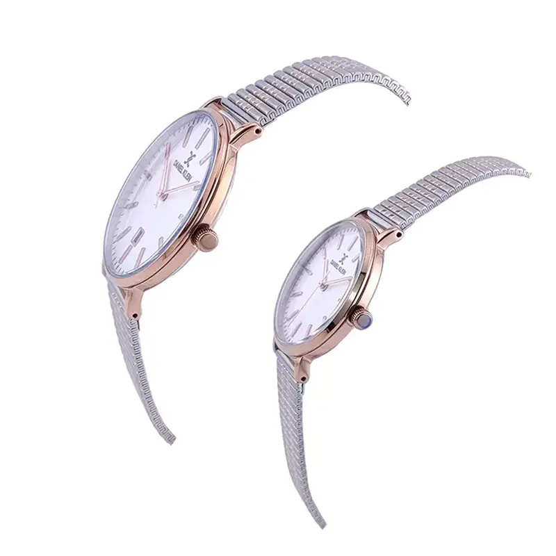 Daniel Klein White Dial Two-tone Couple Set- DK.1.13577-4